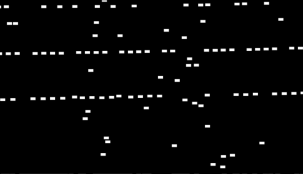 Rectangles drawn where blobs detected